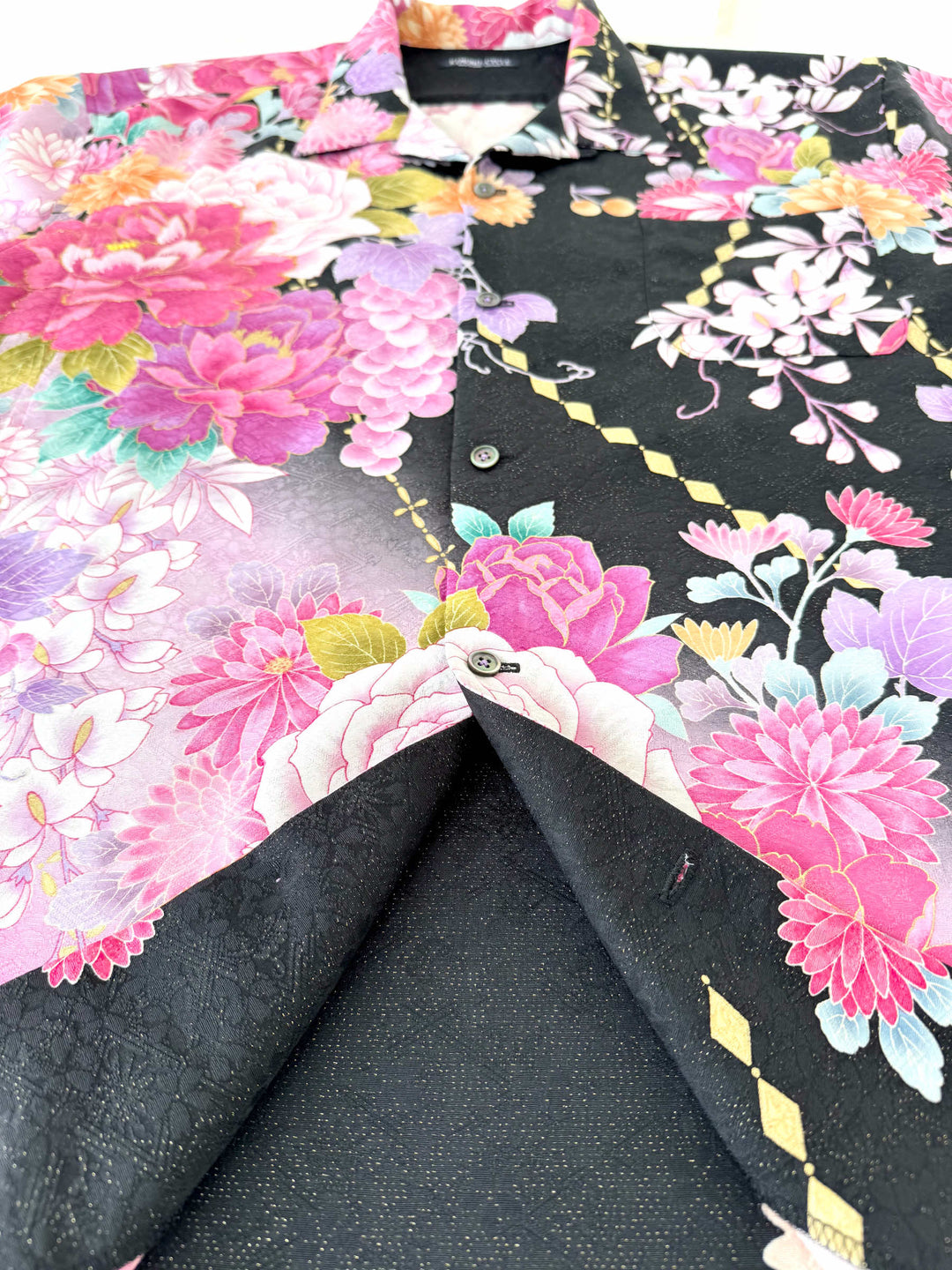 着物アロハシャツ「溢れる花々」AH100490