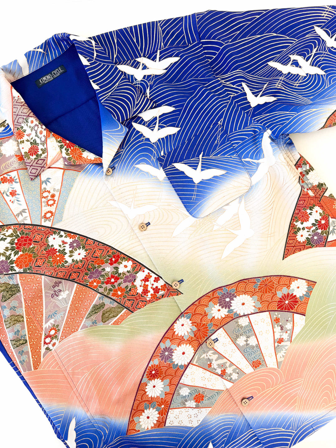 Vintage Silk Kimono Hawaiian Shirt AH100491