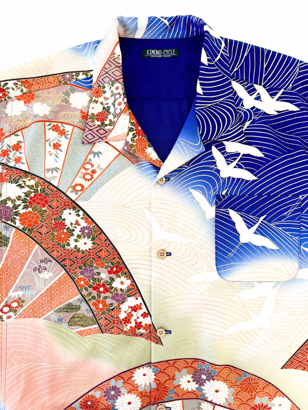 Vintage Silk Kimono Hawaiian Shirt AH100491