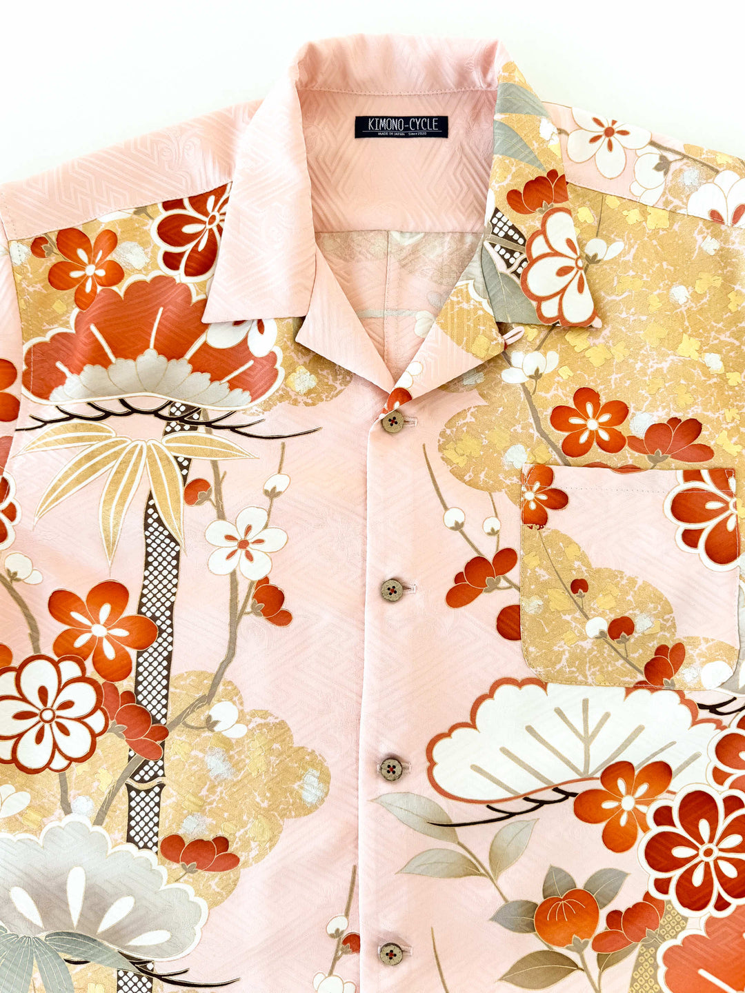 Vintage Silk Kimono Hawaiian Shirt AH100492