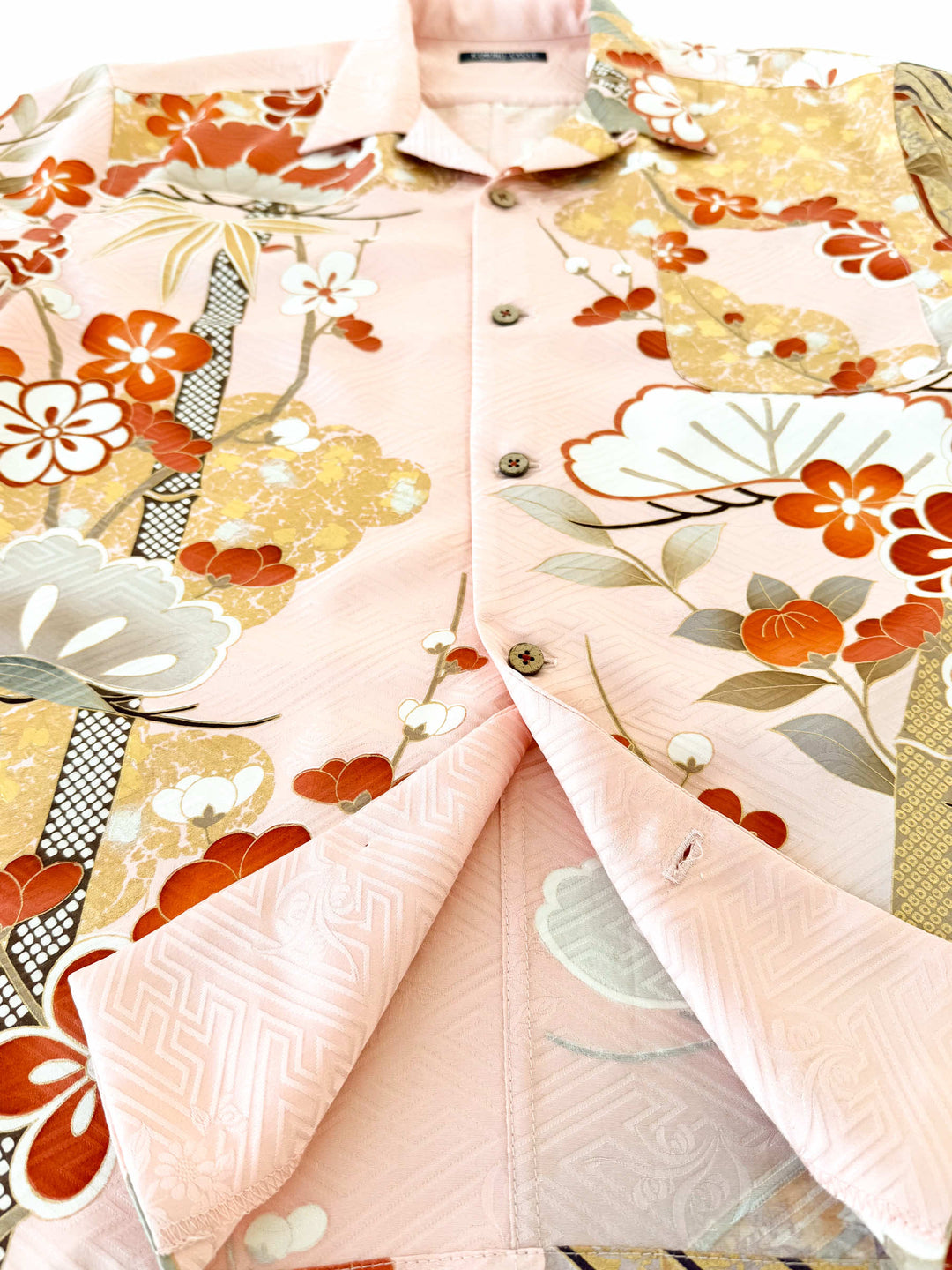 Vintage Silk Kimono Hawaiian Shirt AH100492