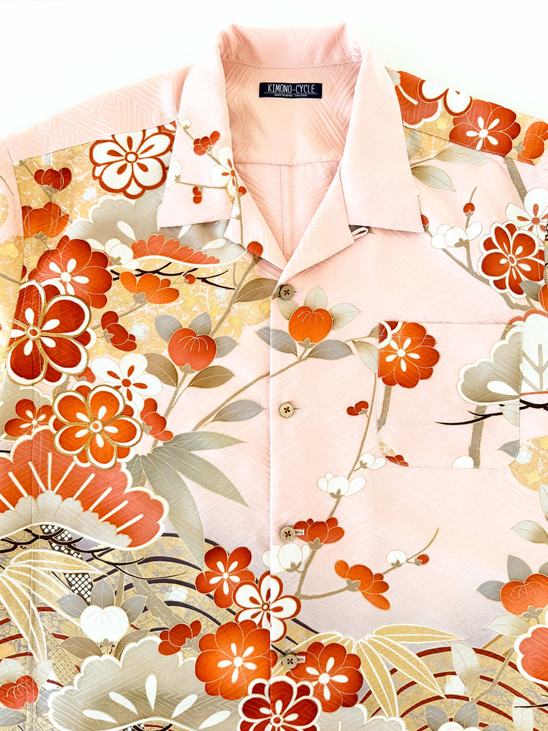 Vintage Silk Kimono Hawaiian Shirt AH100493