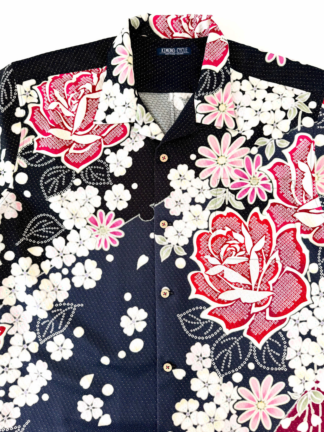 Vintage Silk Kimono Hawaiian Shirt AH100503
