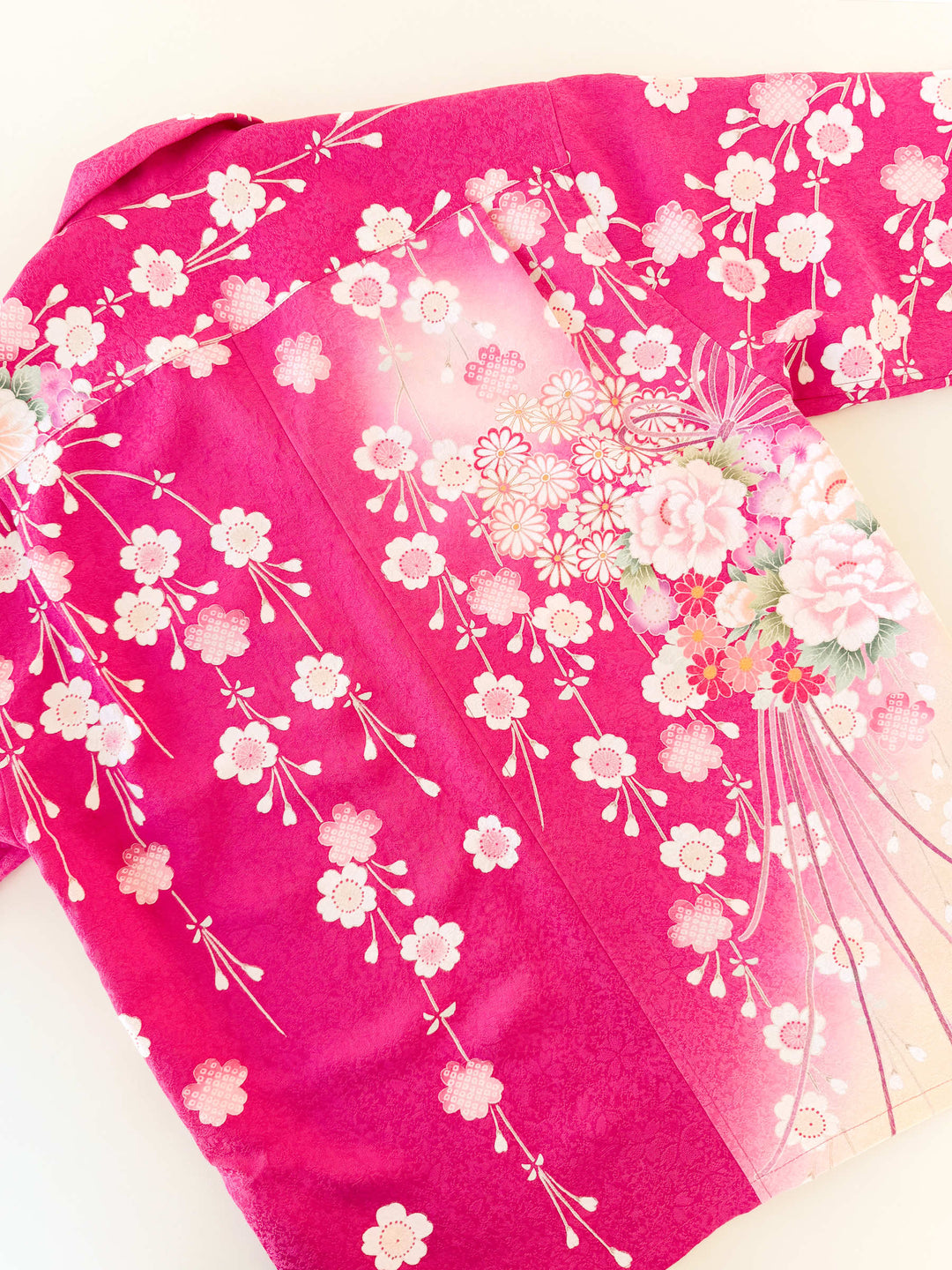 着物アロハシャツ「枝垂れ桜の輝きA」AH100504