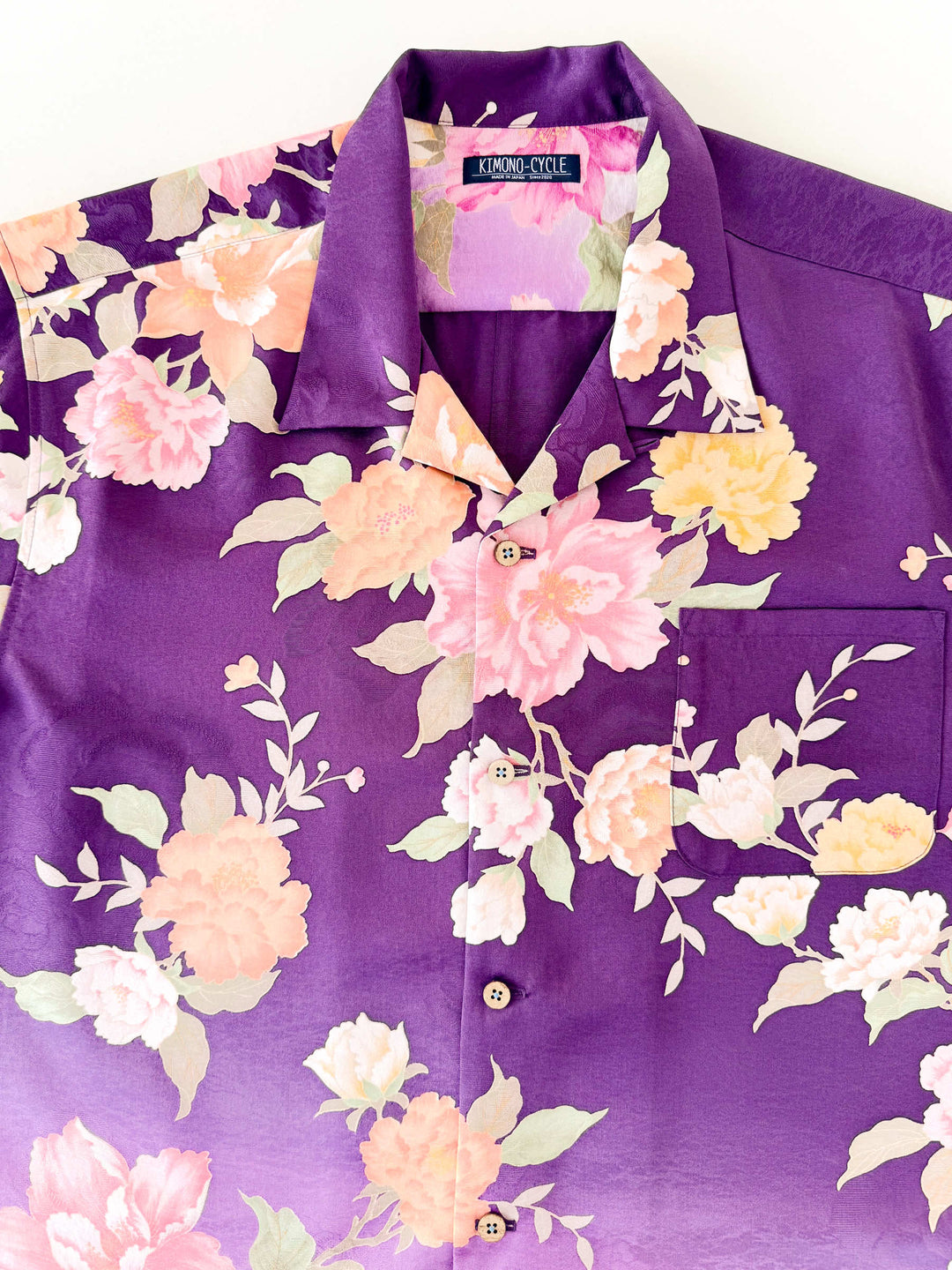 Vintage Silk Kimono Hawaiian Shirt AH100507