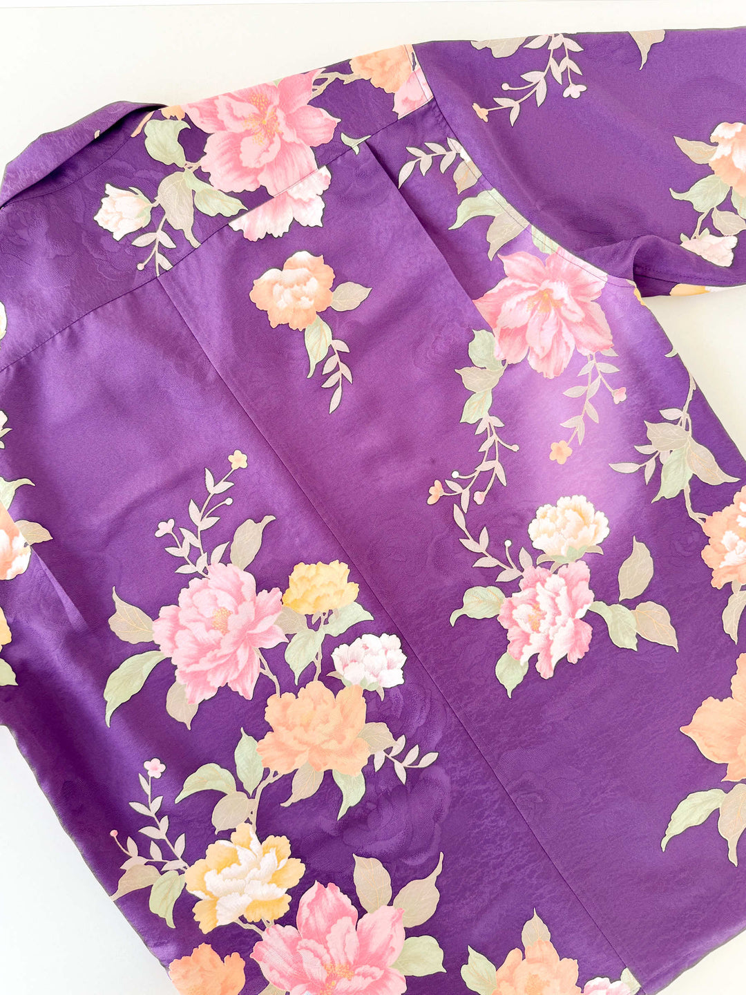 Vintage Silk Kimono Hawaiian Shirt AH100507