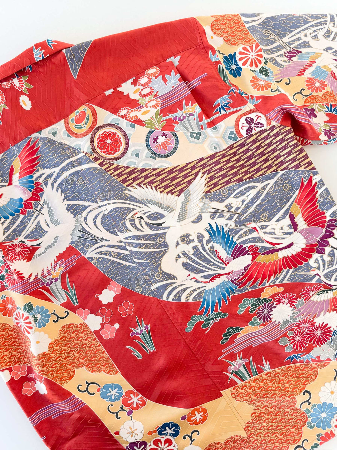 Vintage Silk Kimono Hawaiian Shirt AH100509