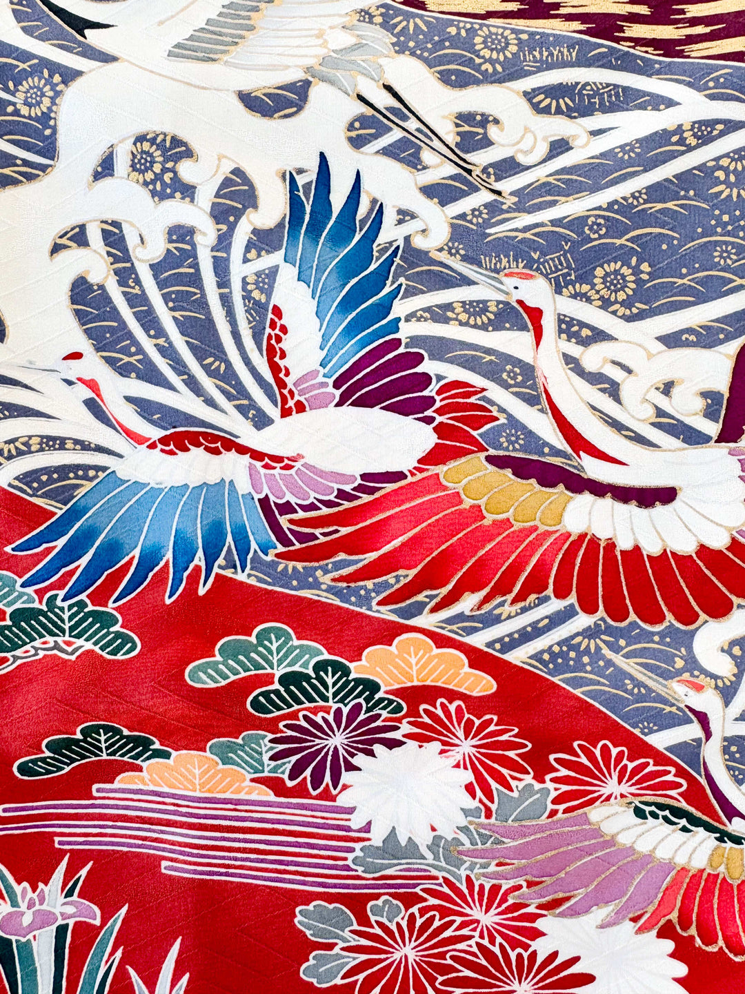 Vintage Silk Kimono Hawaiian Shirt AH100509