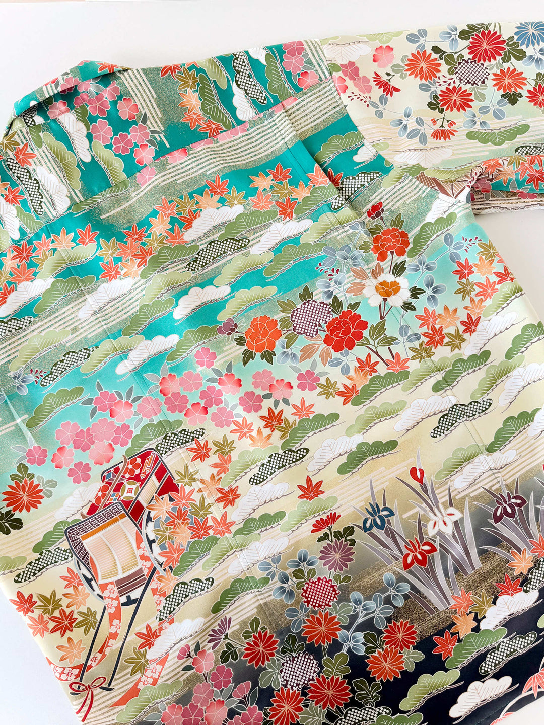 Vintage Silk Kimono Hawaiian Shirt AH100511