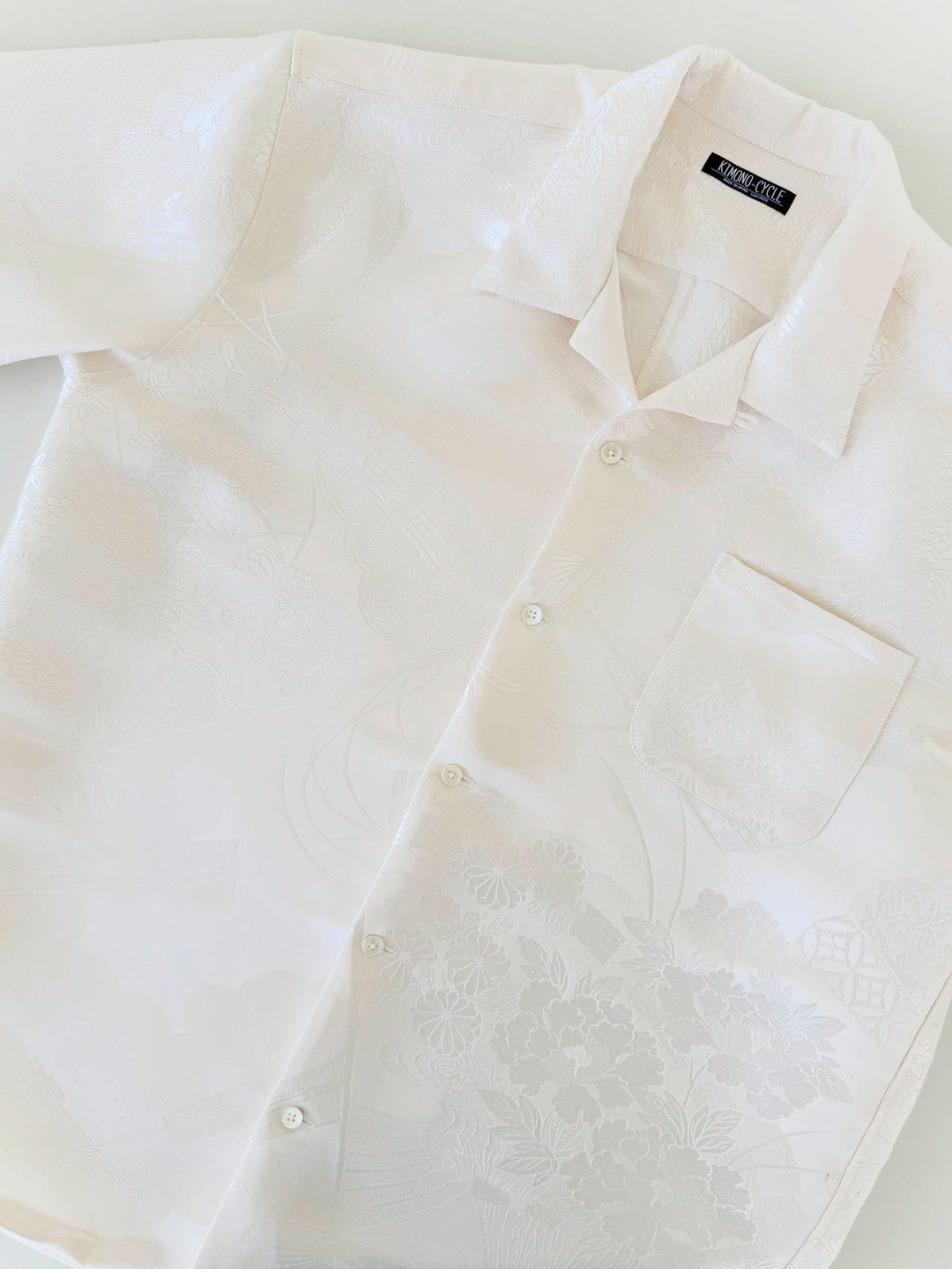 Vintage Silk Kimono Hawaiian Shirt AH100513
