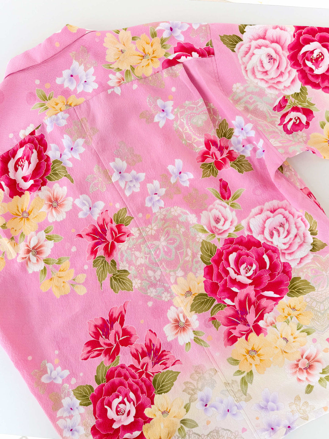 着物アロハシャツ「薔薇と水玉B」AH100515