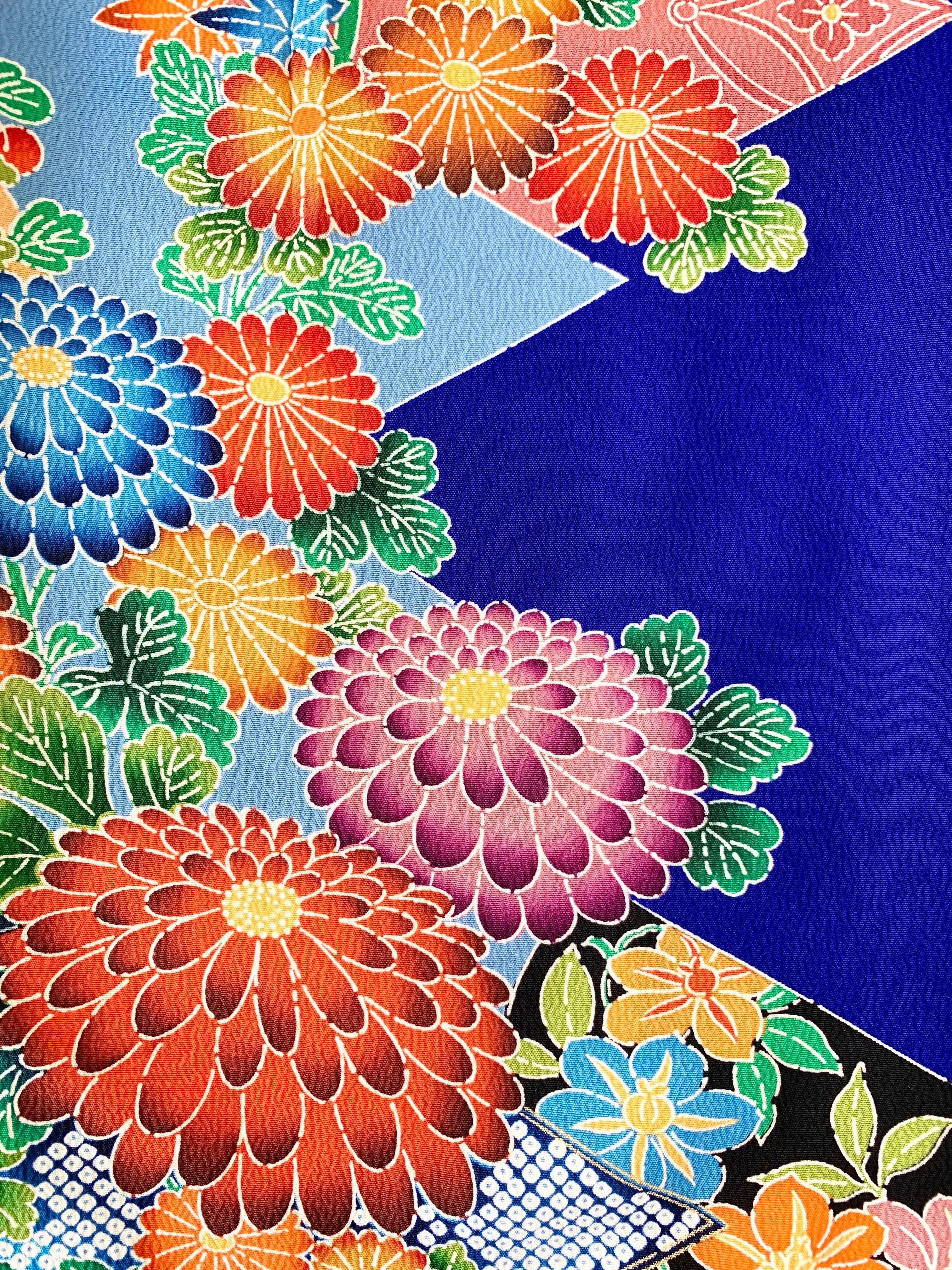 CHEMISE KIMONO ALOHA 'COLOURFUL FLOWERS A' AH100235 - KIMONO ALOHA SHIRT SPECIALTY SHOP