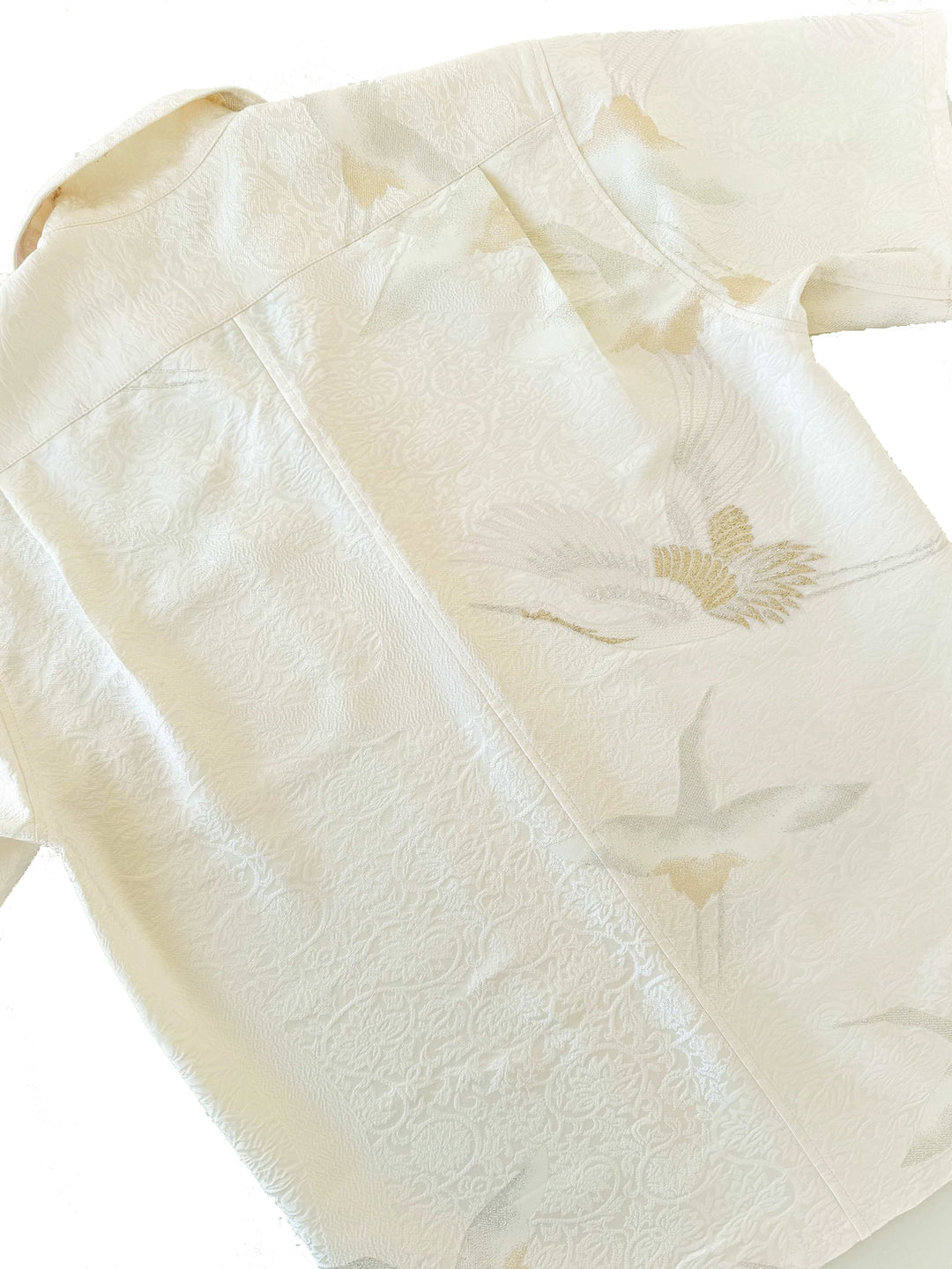着物アロハシャツ「舞鶴の白無垢B」AH100267