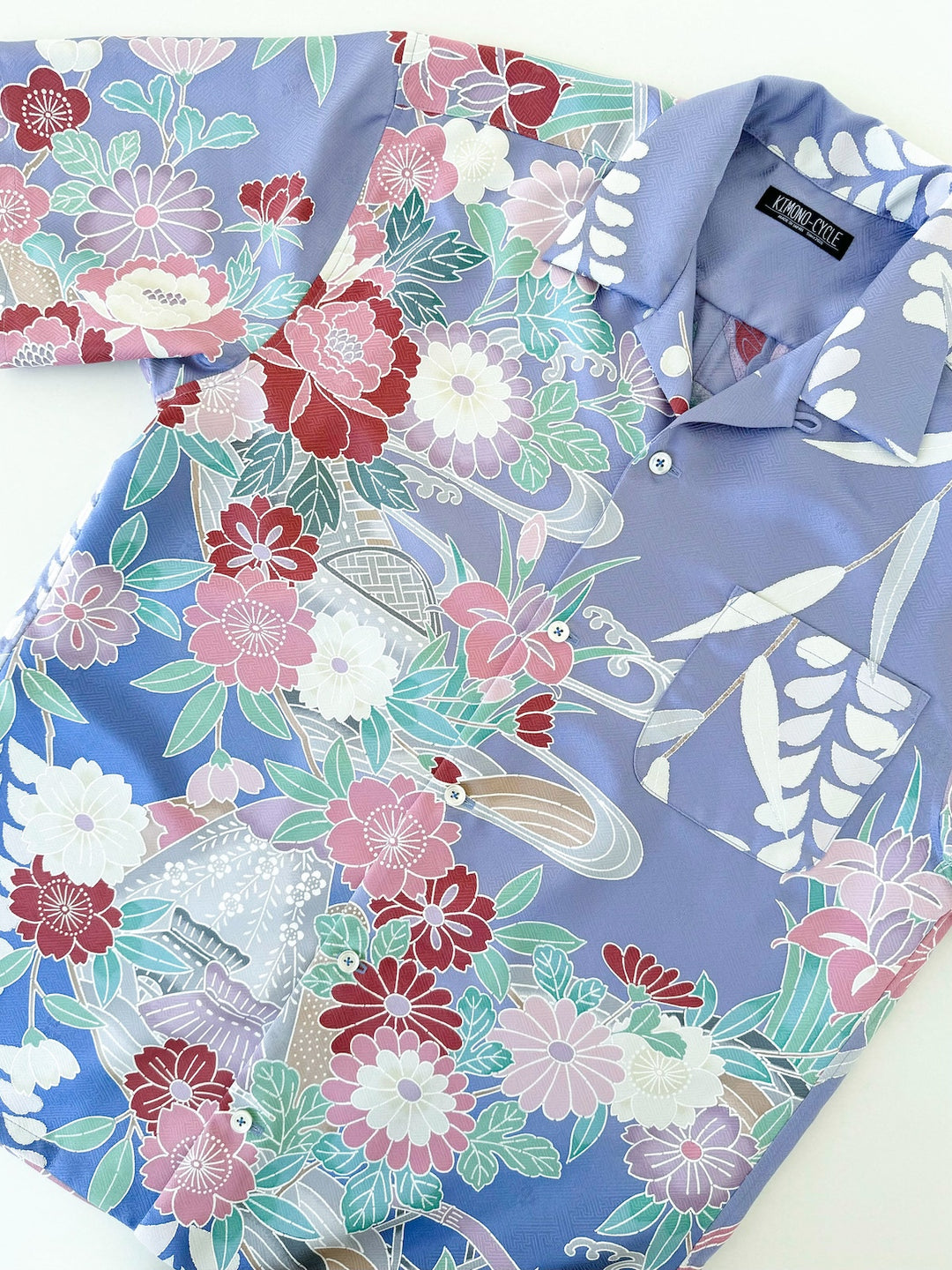 KIMONO ALOHA SHIRT "CLEARLY BLOOMING B" AH100277