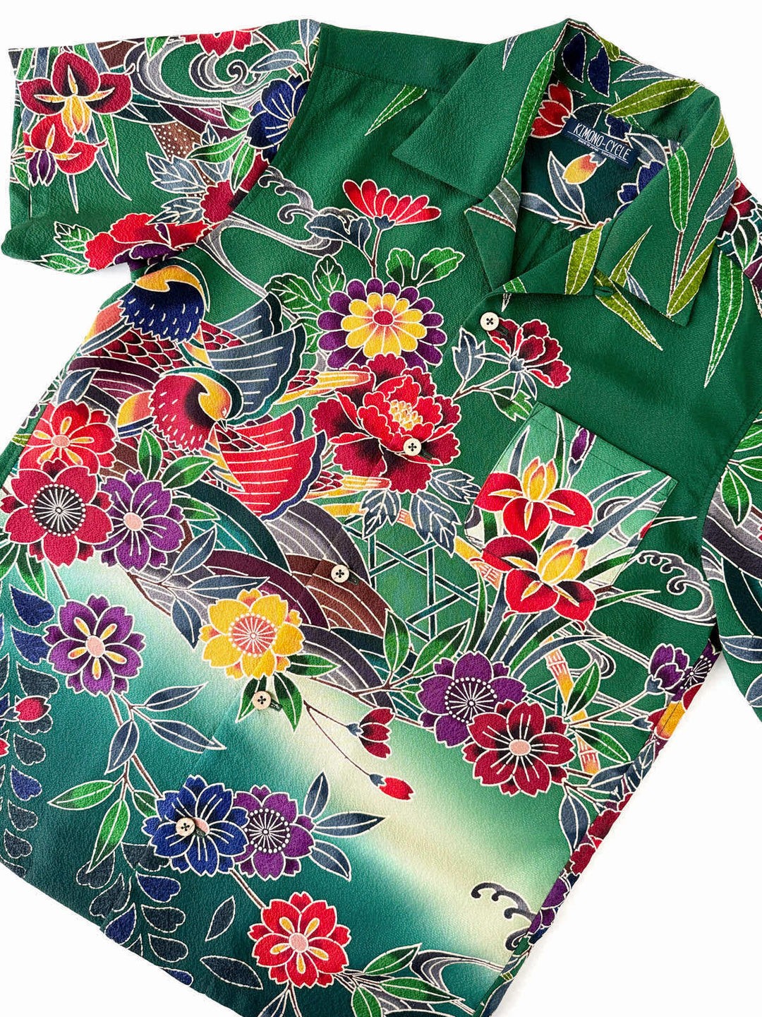 KIMONO ALOHA SHIRT "MANDARIN DUCK HIDE AND SEEK A" AH100290