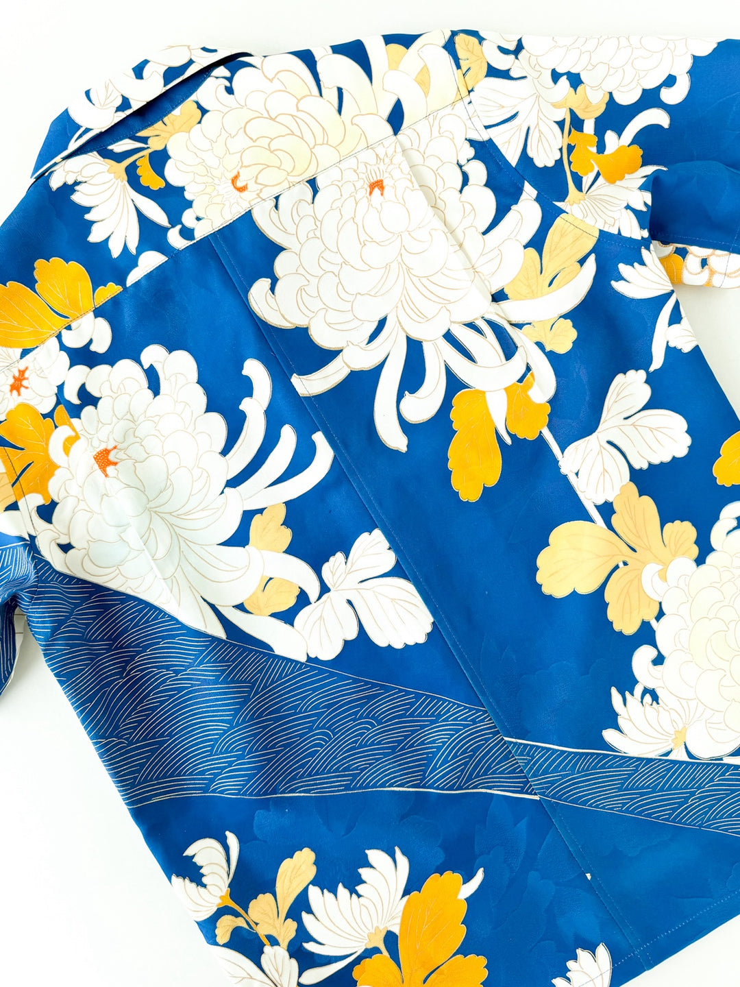 CHEMISE KIMONO ALOHA 'CHRYSANTHÈMES DANS LE CIEL BLEU A' AH100295