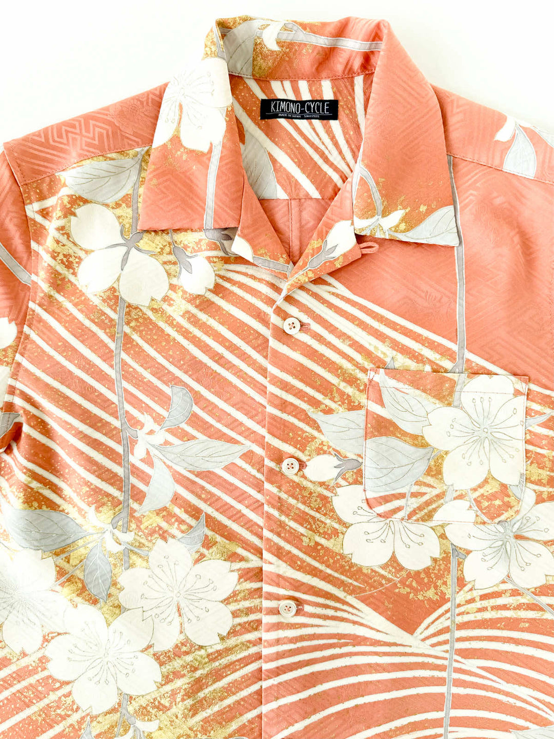 KIMONO ALOHA SHIRT "FLOWING CHERRY BLOSSOMS A" AH100299