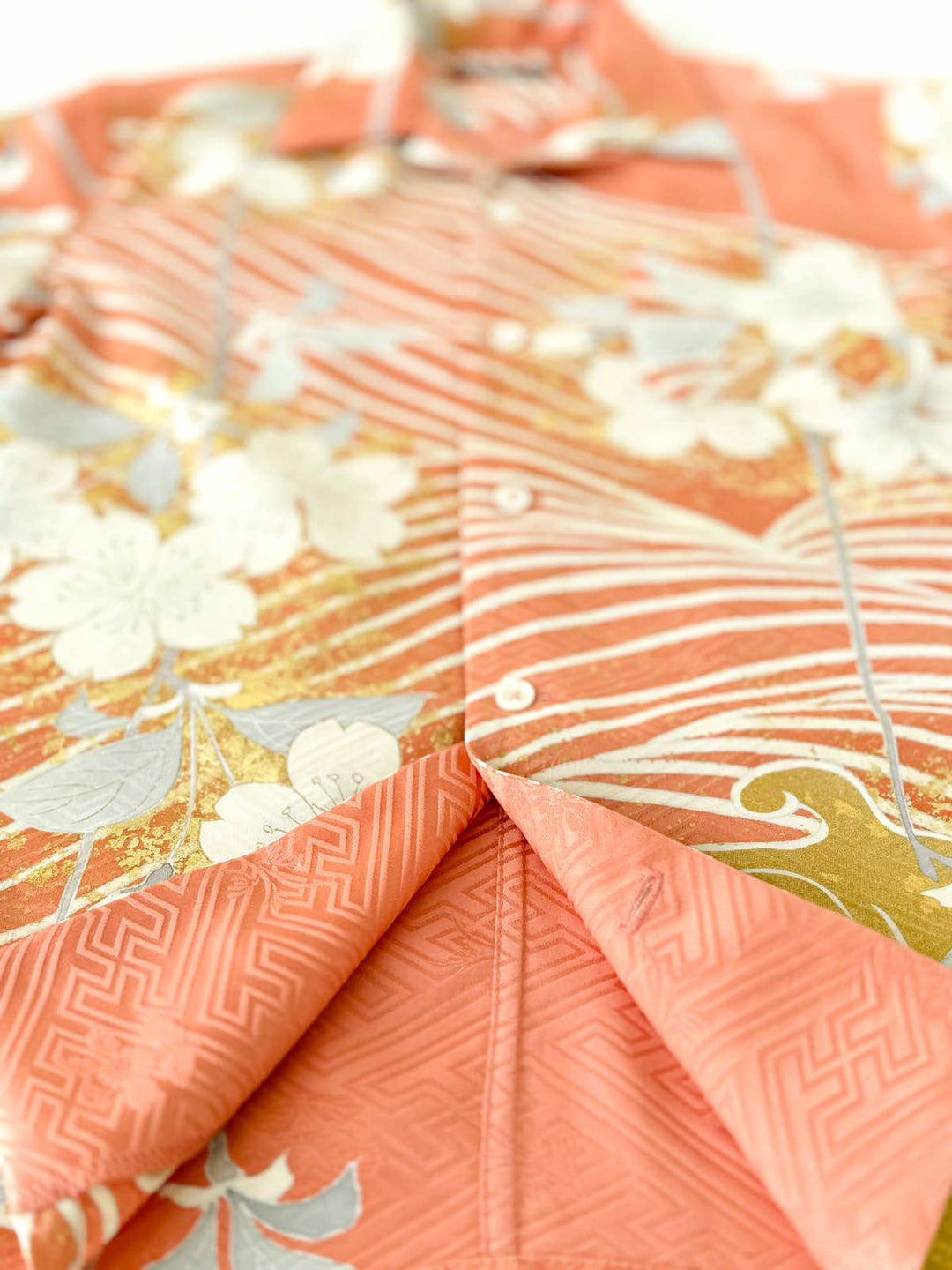 KIMONO ALOHA SHIRT "FLOWING CHERRY BLOSSOMS A" AH100299