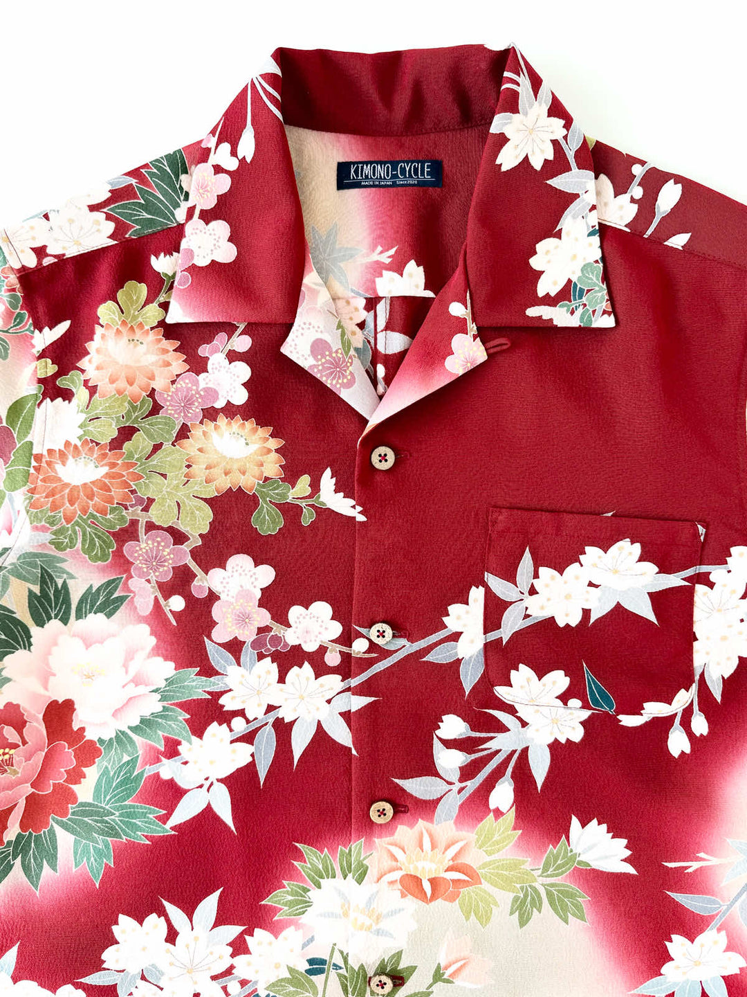 KIMONO ALOHA SHIRT "EDAREZAKURA AND HANAMITSU A" AH100301