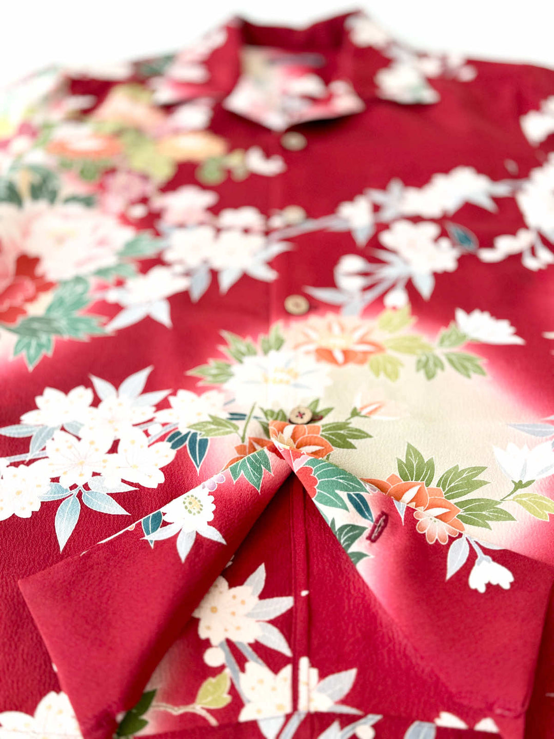 KIMONO ALOHA SHIRT "EDAREZAKURA AND HANAMITSU A" AH100301