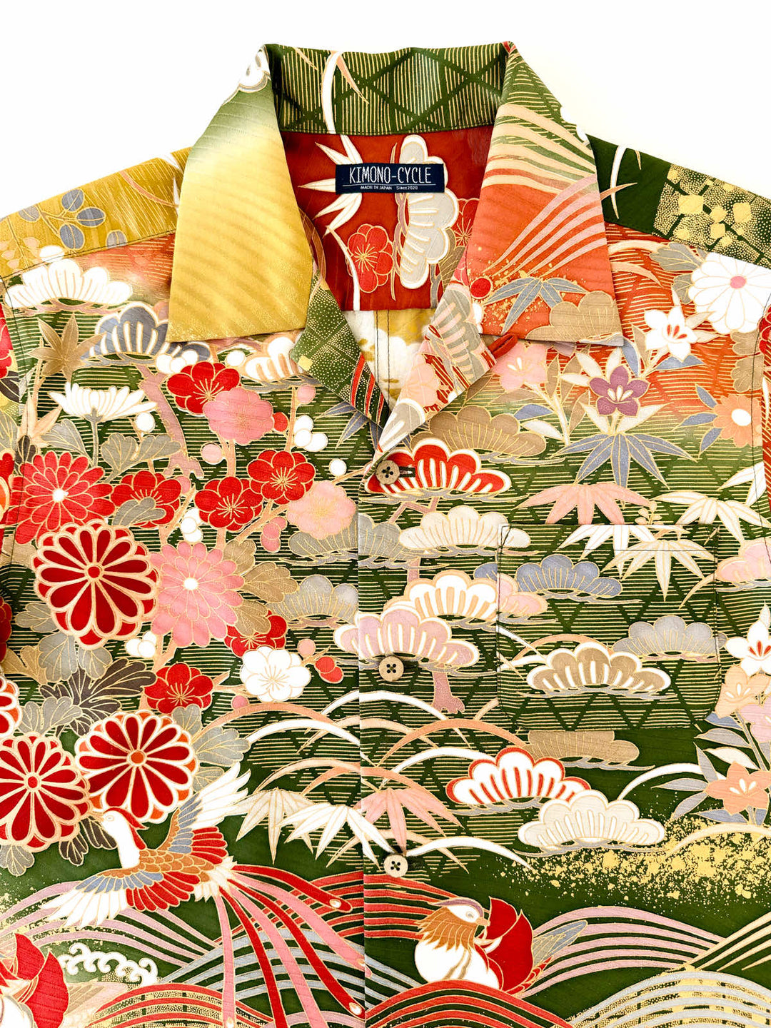 KIMONO ALOHA SHIRT "BIRD TALK A" AH100303