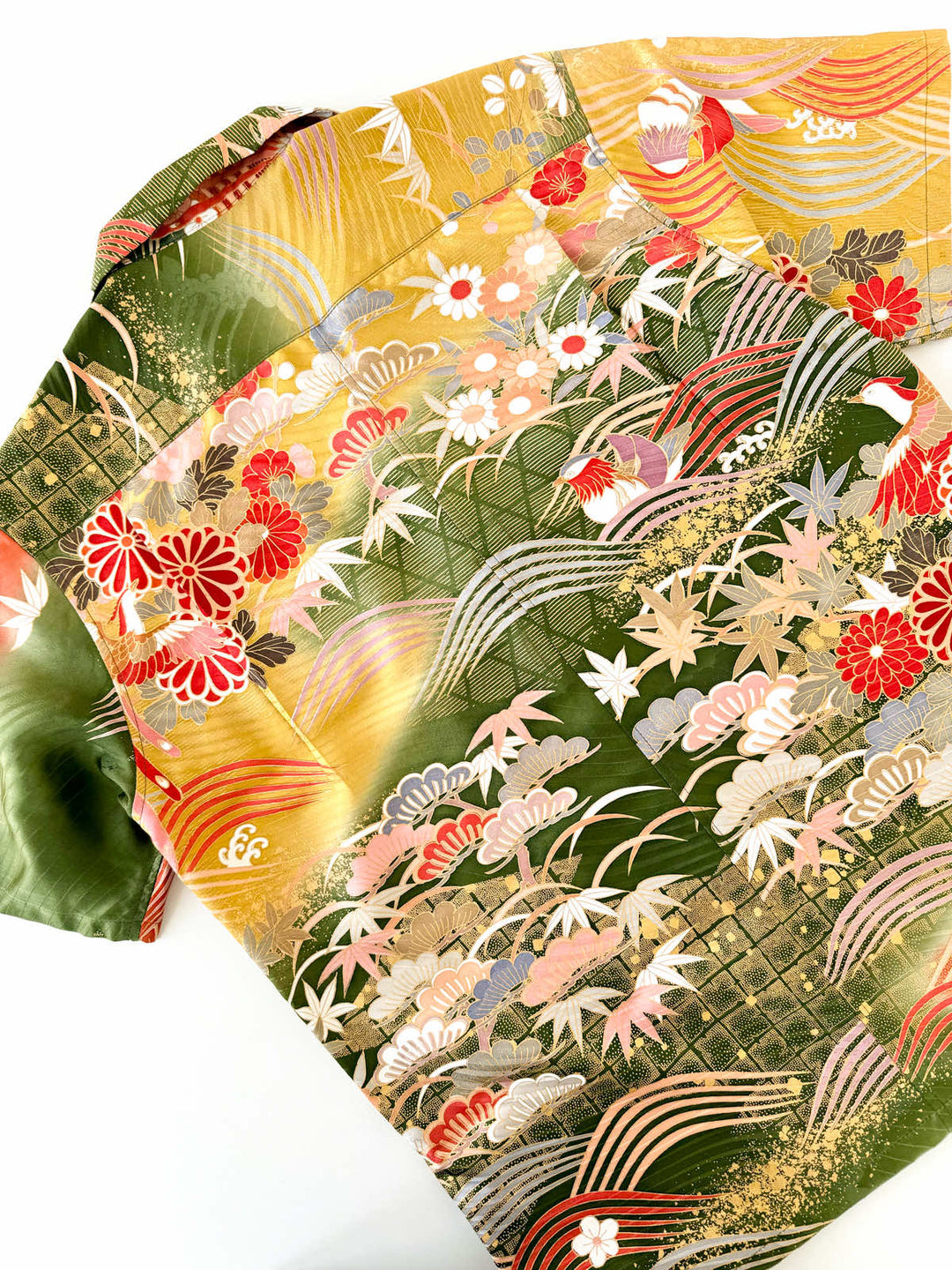 KIMONO ALOHA SHIRT "BIRD TALK A" AH100303