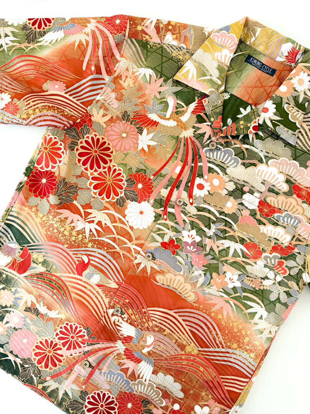 KIMONO ALOHA SHIRT "BIRD TALK B" AH100304