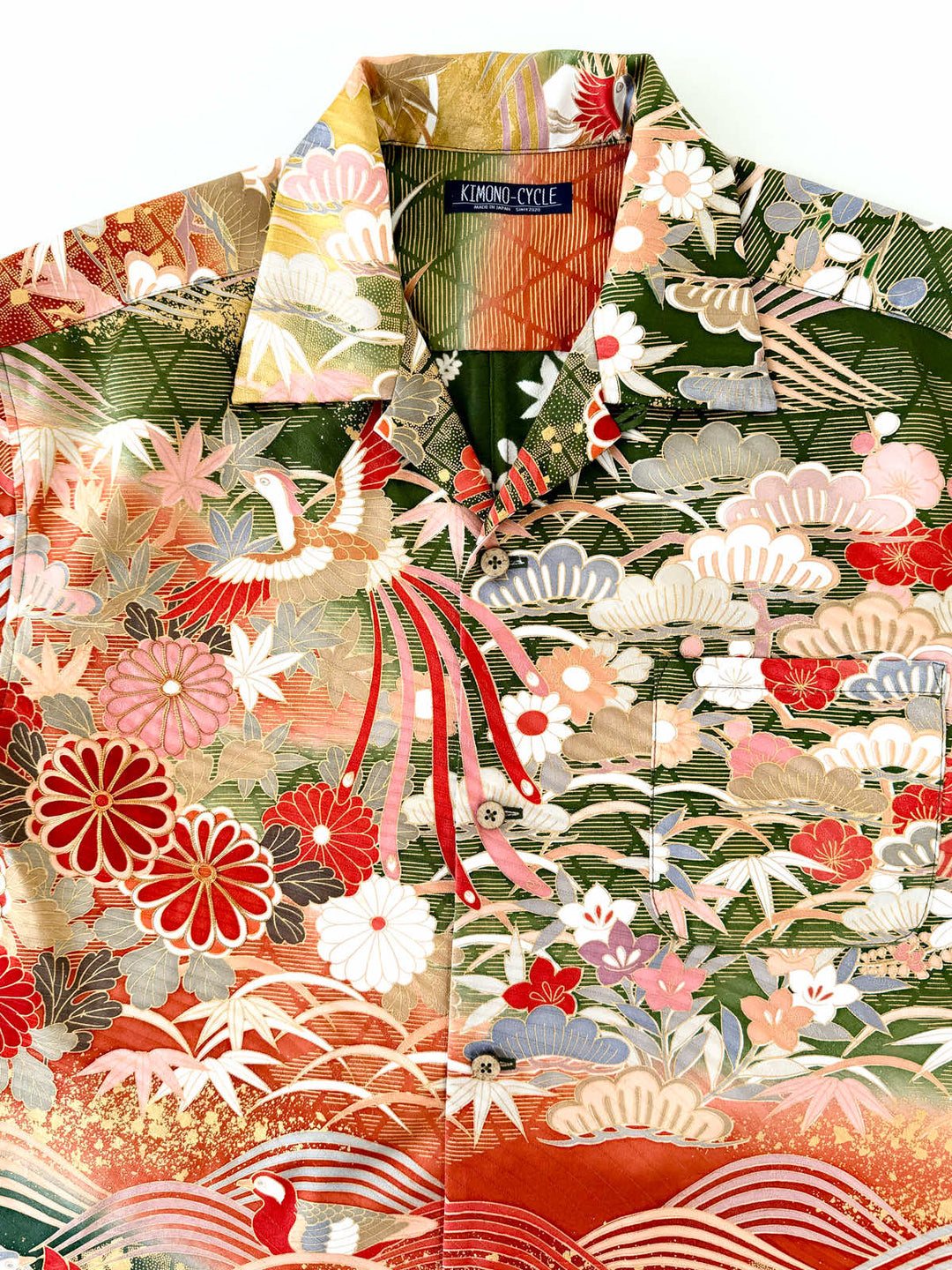 KIMONO ALOHA SHIRT "BIRD TALK B" AH100304