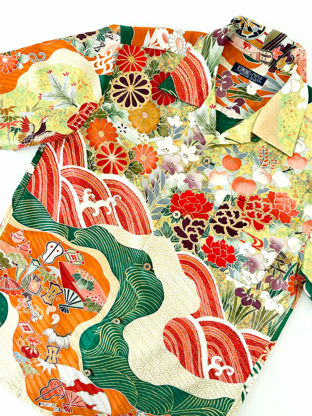 KIMONO ALOHA SHIRT "WAVING SACHI A" AH100305