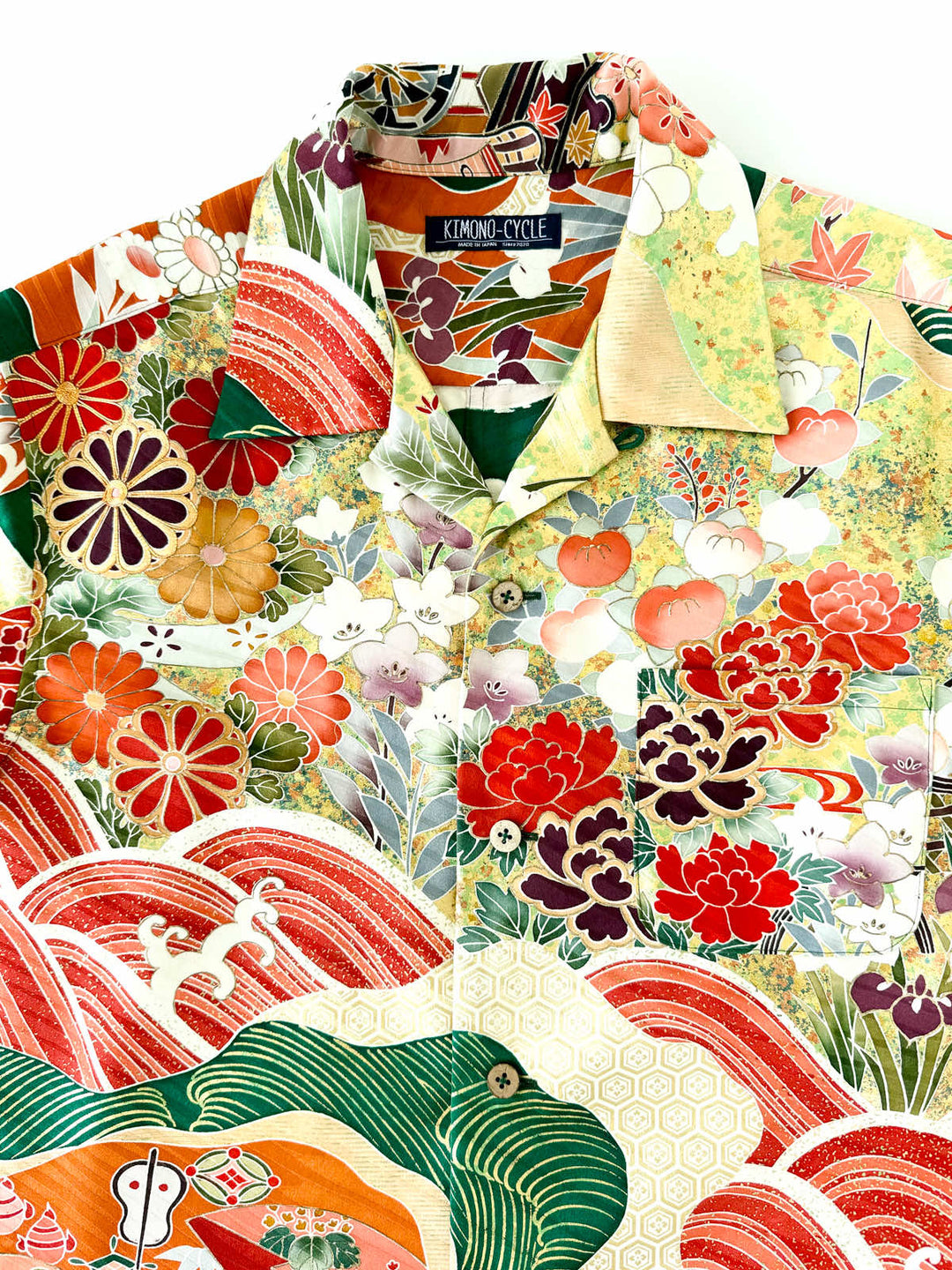 KIMONO ALOHA SHIRT "WAVING SACHI A" AH100305