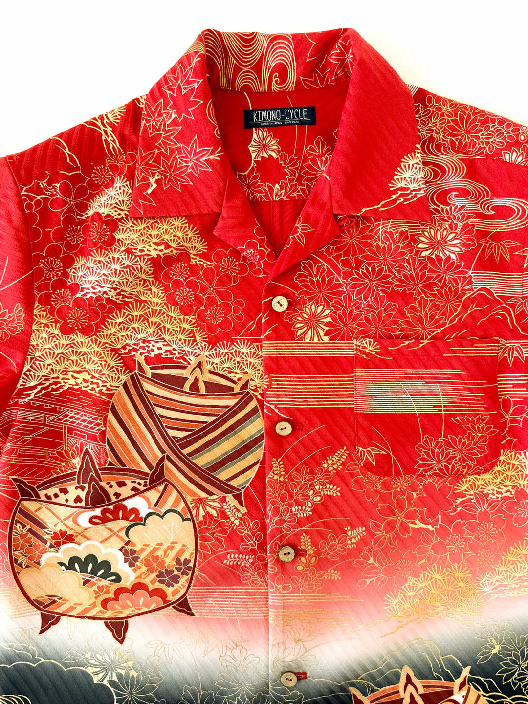 KIMONO ALOHA SHIRT "HAPPY KNOT A" AH100309