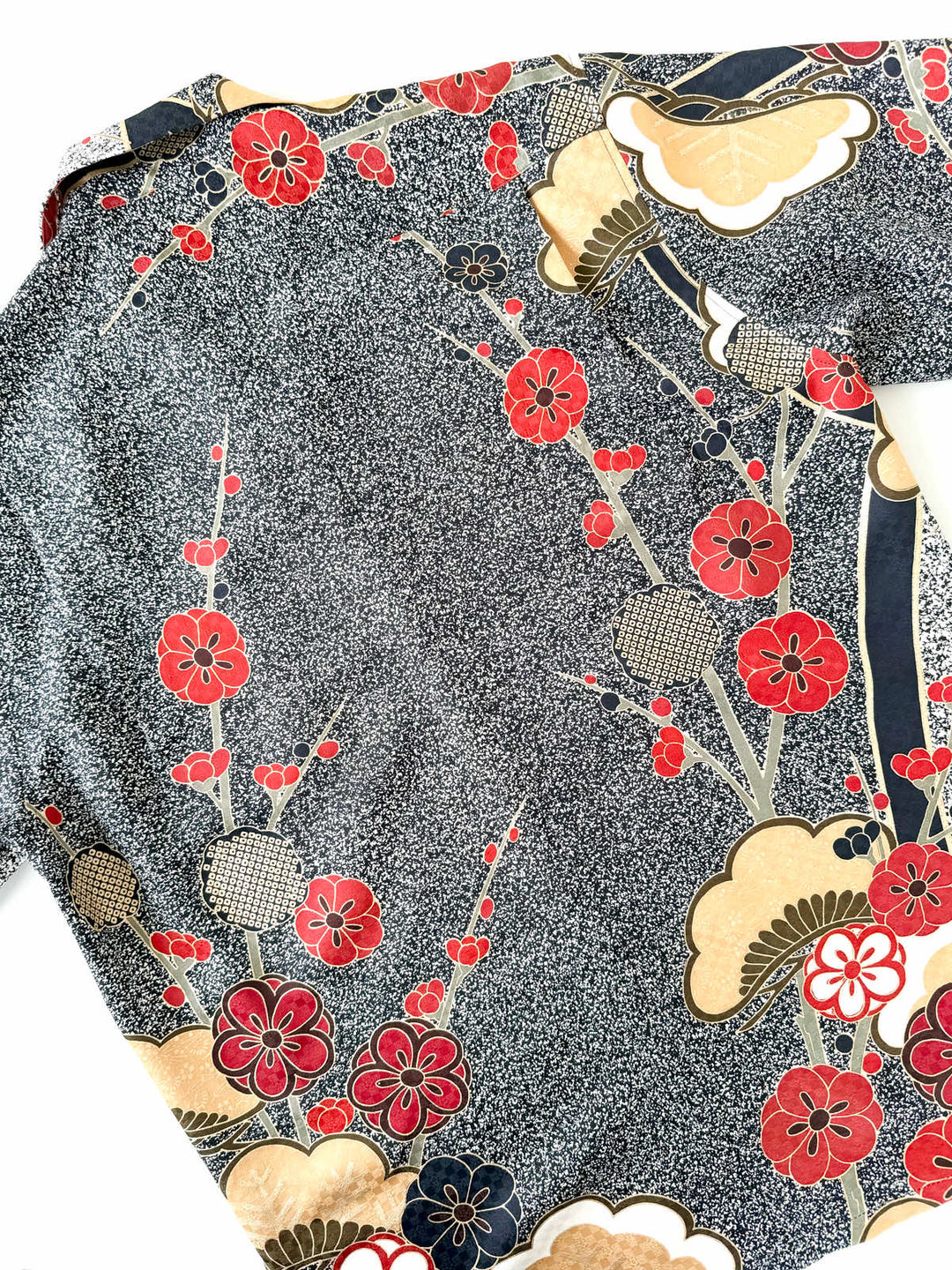 KIMONO ALOHA SHIRT "ELONGATED PINE AND PLUM B" AH100312