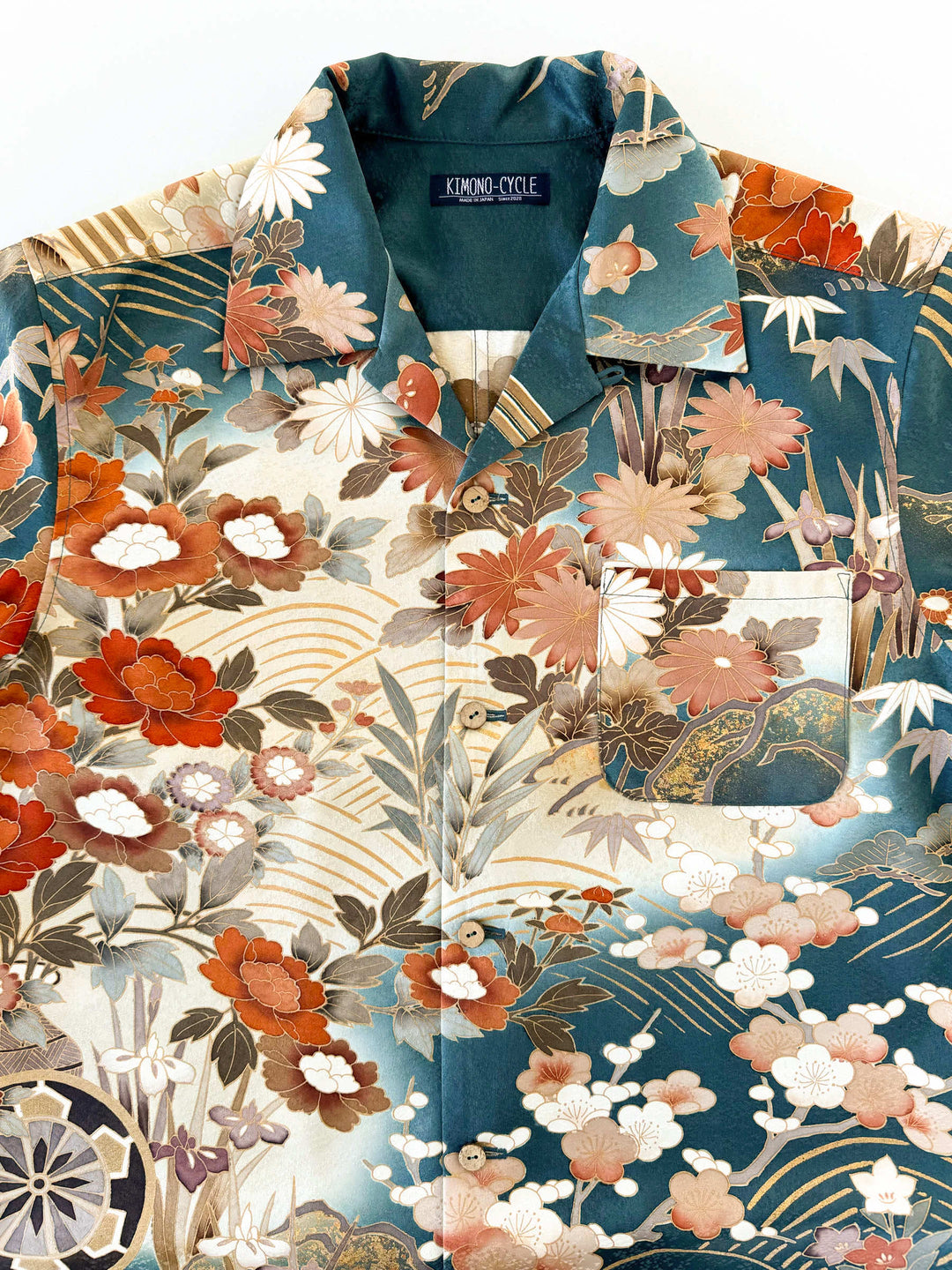 KIMONO ALOHA SHIRT "SILENCE IN BLOOM A" AH100317