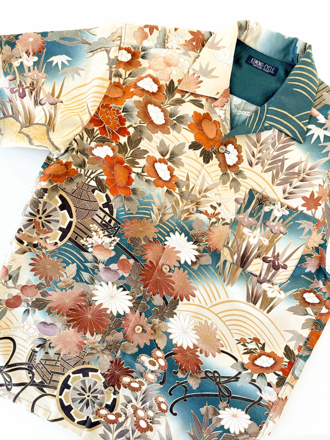 KIMONO ALOHA SHIRT "SILENCE IN BLOOM B" AH100318