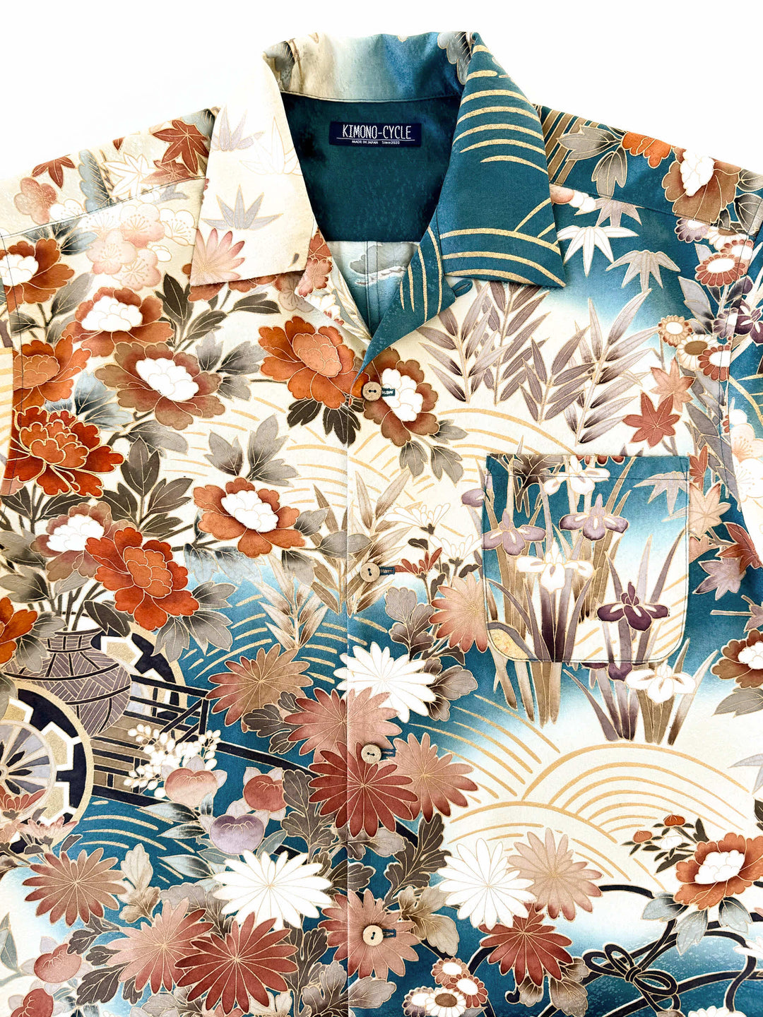 KIMONO ALOHA SHIRT "SILENCE IN BLOOM B" AH100318