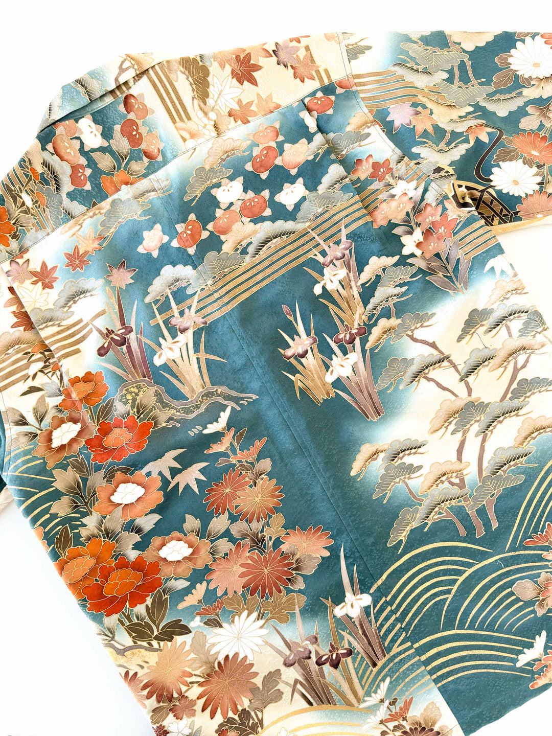 KIMONO ALOHA SHIRT "SILENCE IN BLOOM B" AH100318