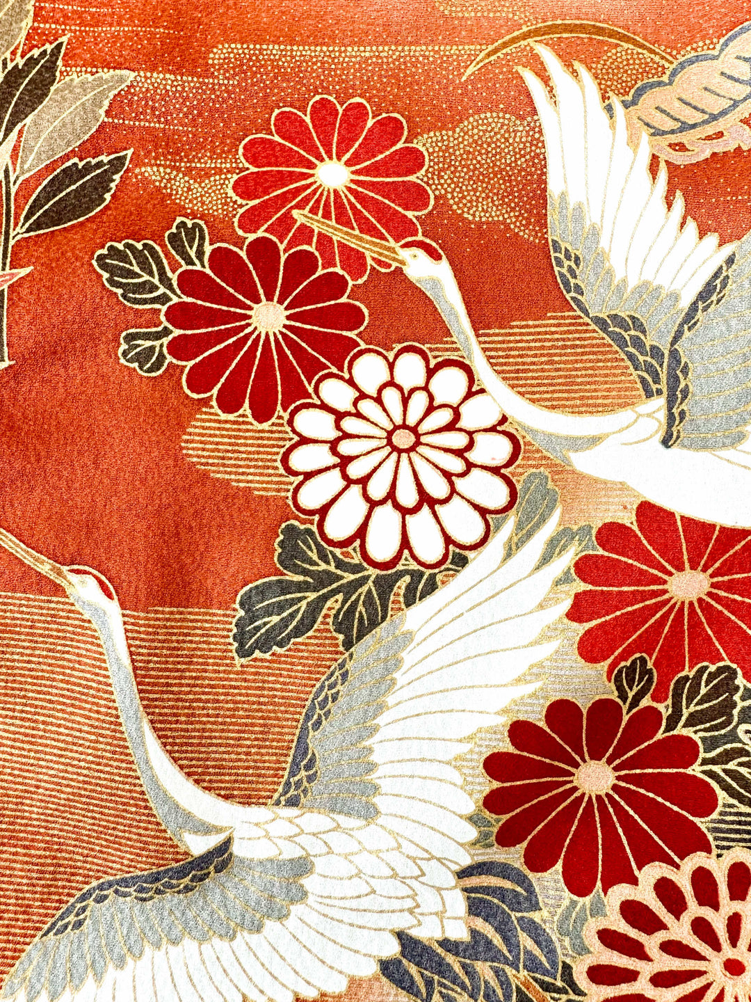 KIMONO ALOHA SHIRT "CRANE WITH PINE, BAMBOO AND PLUM A" AH100319