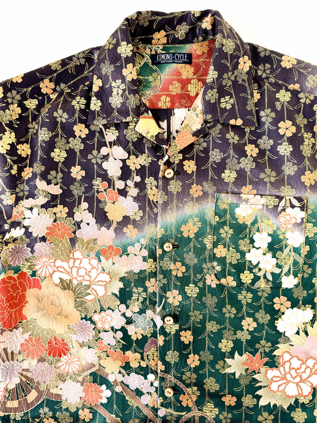 KIMONO ALOHA SHIRT "A DANCING IN THE CHERRY BLOSSOMS" AH100322 [NEW SIZE