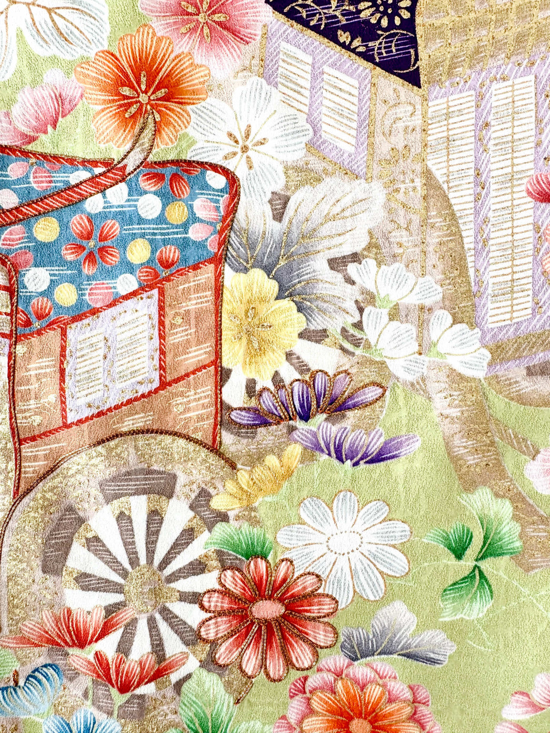 KIMONO ALOHA SHIRT "BUDDING FLOWER CARRIAGE B" AH100333