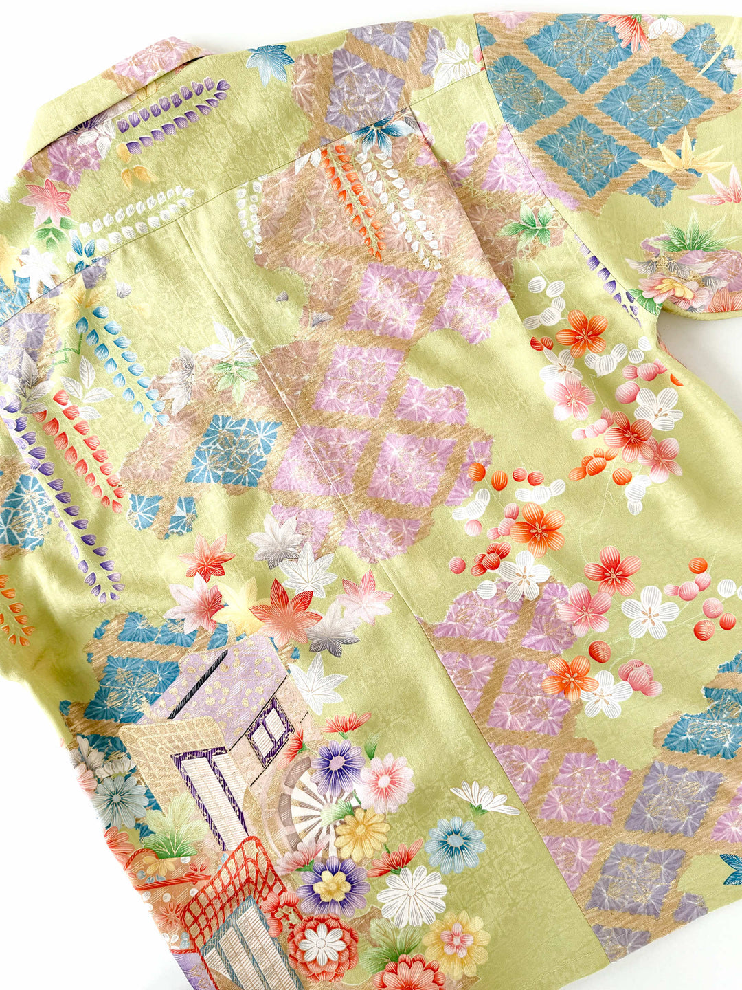 KIMONO ALOHA SHIRT "BUDDING FLOWER CARRIAGE B" AH100333