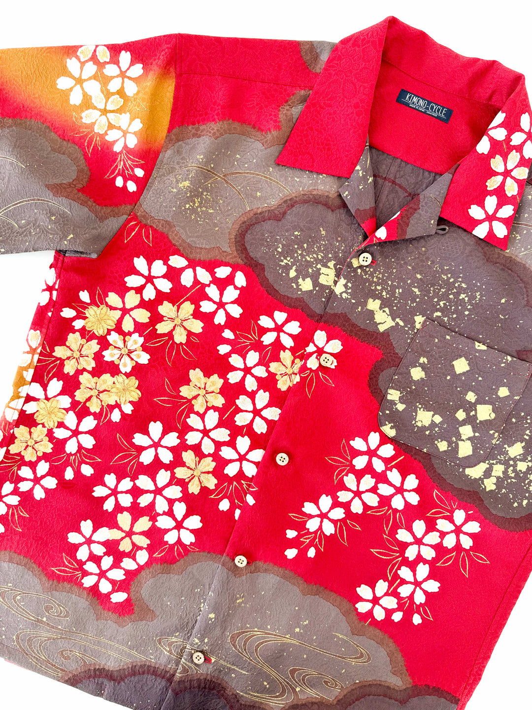 着物アロハシャツ「輝き降る桜B」AH100407