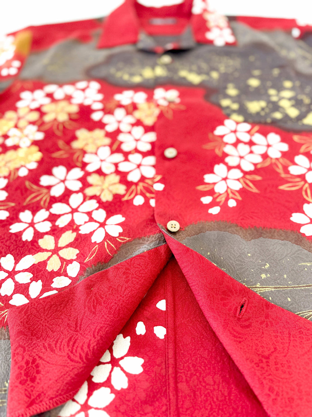 着物アロハシャツ「輝き降る桜B」AH100407