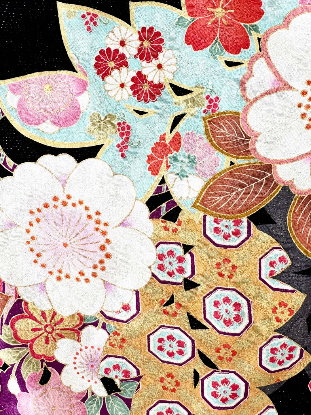 着物アロハシャツ「藤に桜A」AH100424