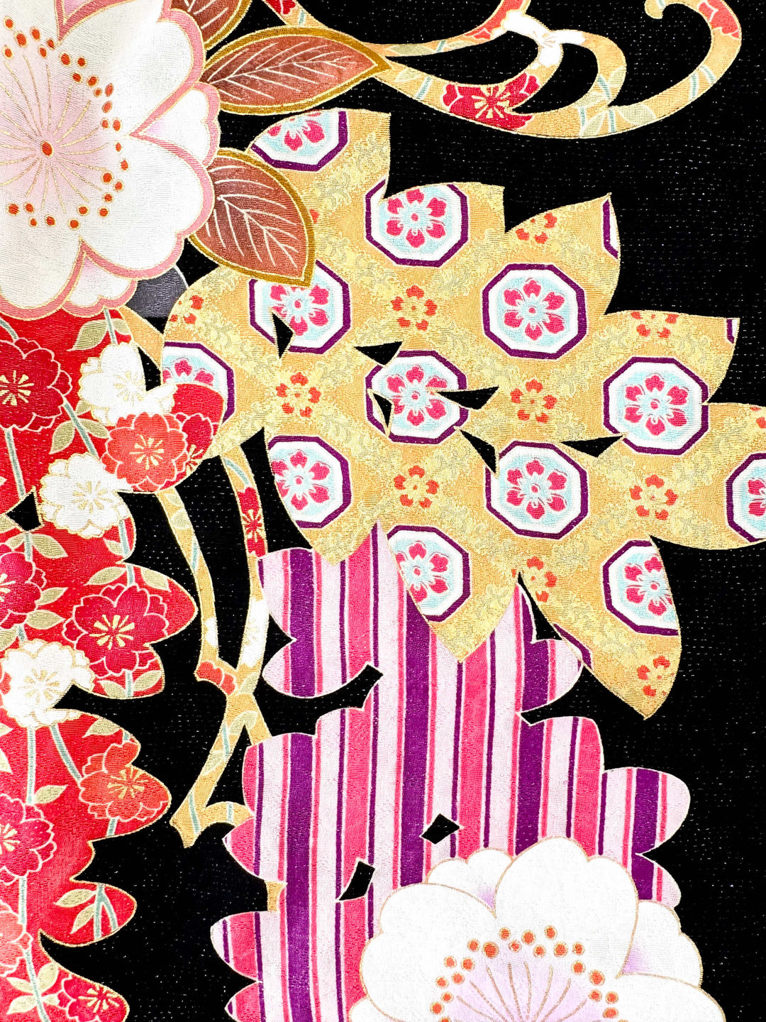 着物アロハシャツ「藤に桜A」AH100424