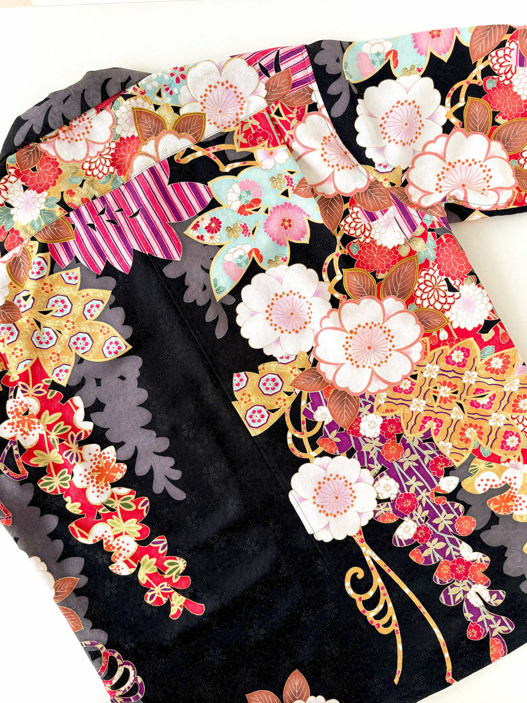 着物アロハシャツ「藤に桜B」AH100425