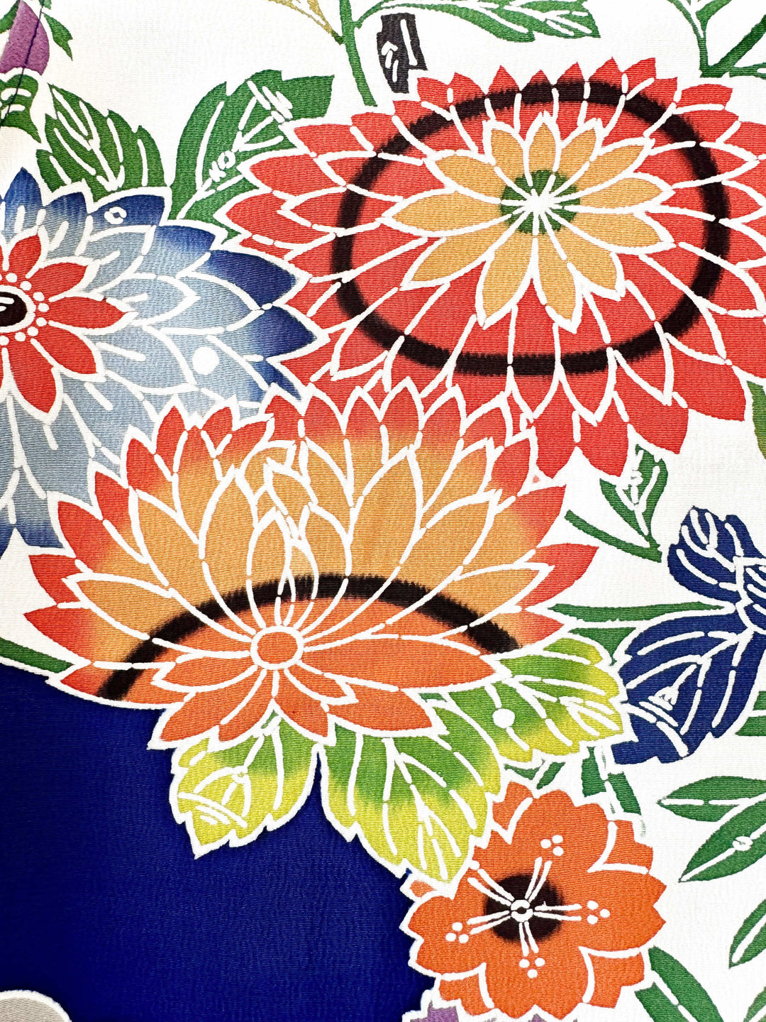 着物アロハシャツ「涼む花鳥A」AH100428