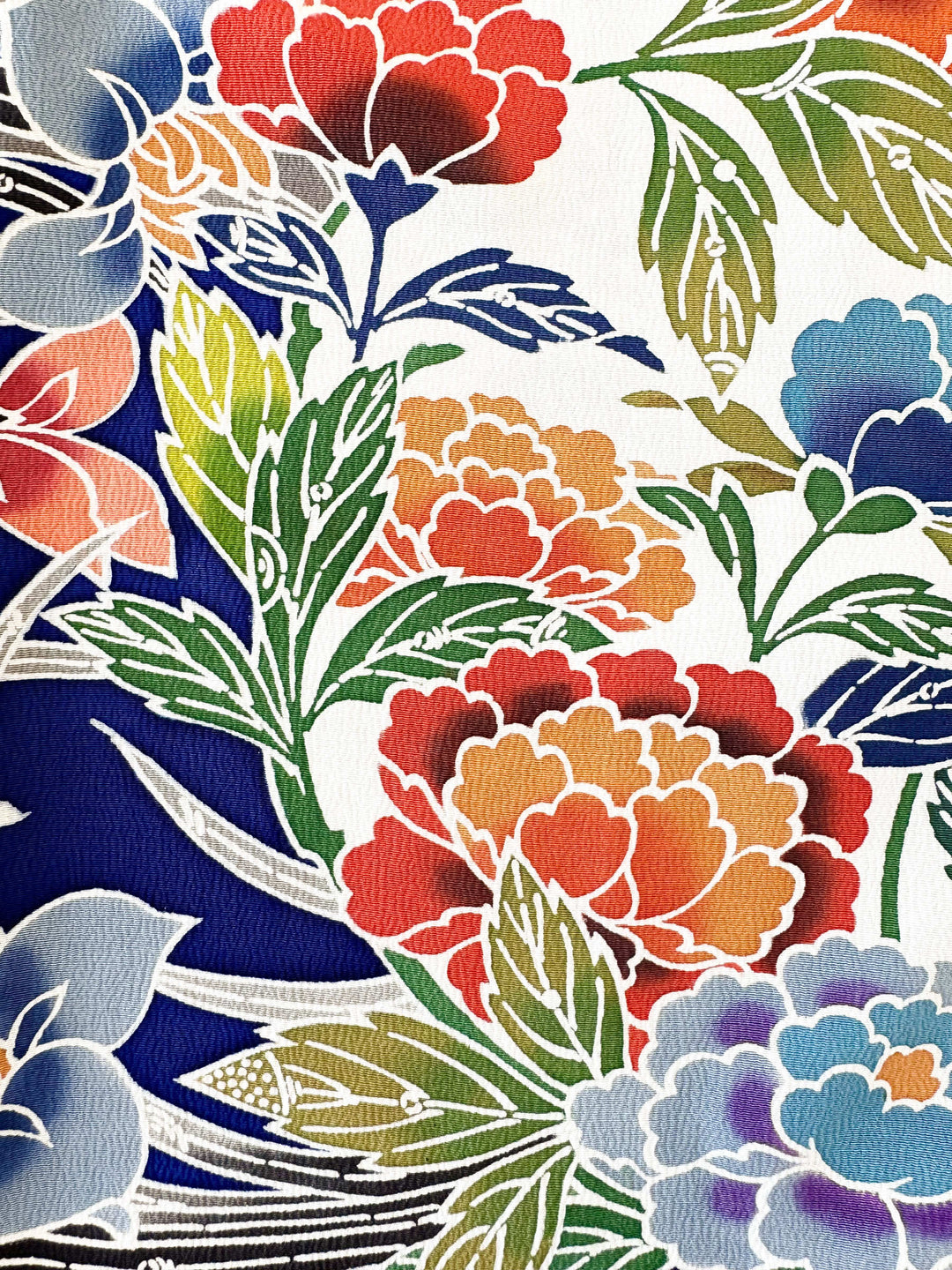 着物アロハシャツ「涼む花鳥B」AH100429