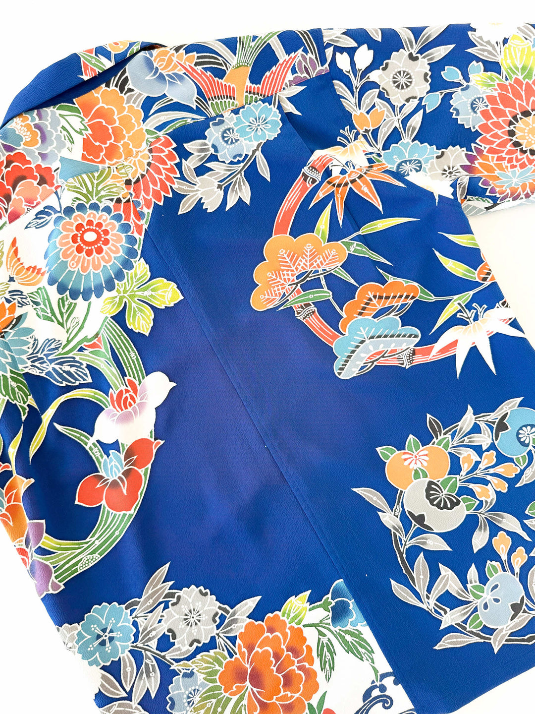 着物アロハシャツ「涼む花鳥B」AH100429