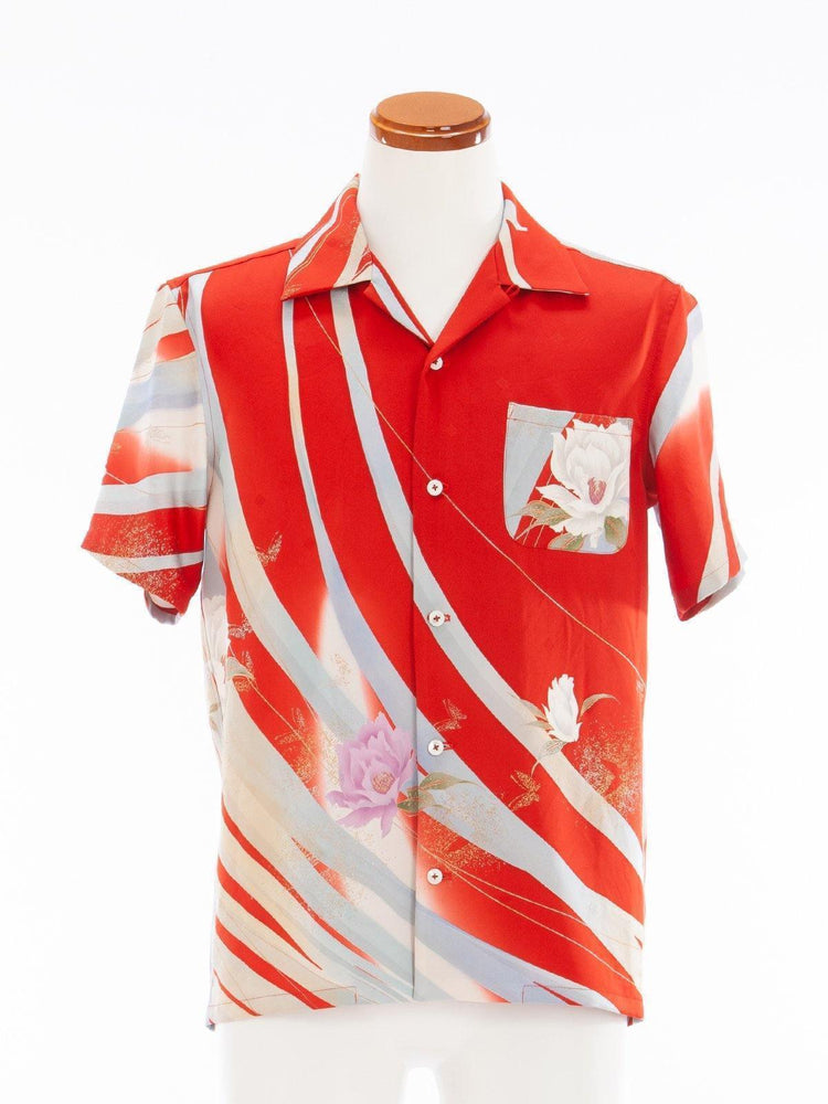 着物アロハシャツ「ギ・ラロッシュ 薔薇」AH100041 - 着物アロハシャツ専門店｜KIMONO-CYCLE