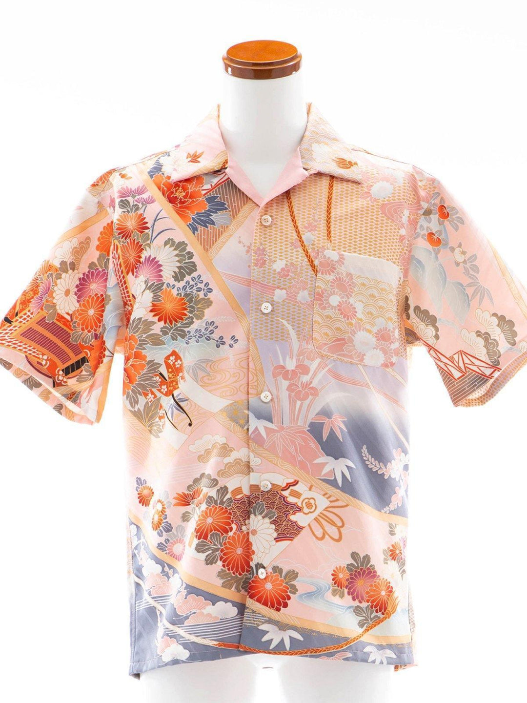 着物アロハ「菊の流れ」AH100055 - 着物アロハシャツ専門店｜KIMONO-CYCLE